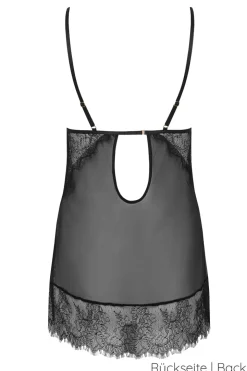 Bluebella - Peony Negligé und String Set - Schwarz