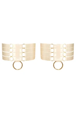 Bordelle Lingerie - Webbed Garters Strumpfband Set - Cream