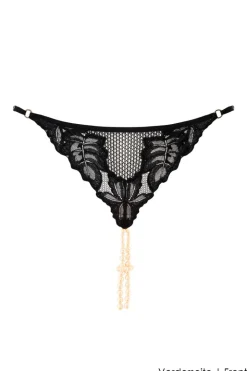 Bracli - London G-String / Perlenstring - Schwarz