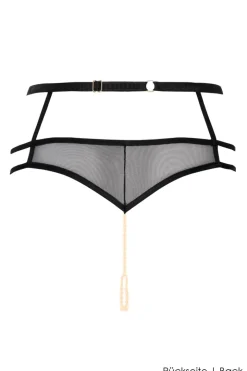 Bracli - London Panty / Perlenstring - Schwarz