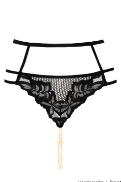 Bracli - London Panty / Perlenstring - Schwarz