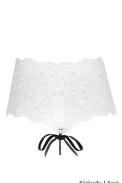 Bracli - Paris Dark Panty Perlenstring - Weiss Schwarz