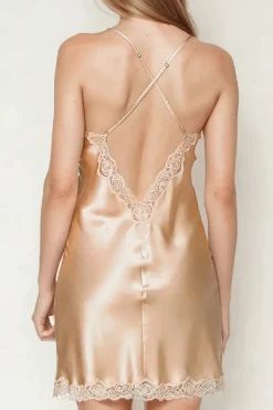 Coemi - Saia Satin Negligé - Aprikose
