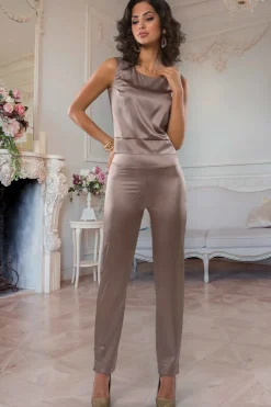 Cotton Club Seide - Lingerie Top - Curiosa - Taupe