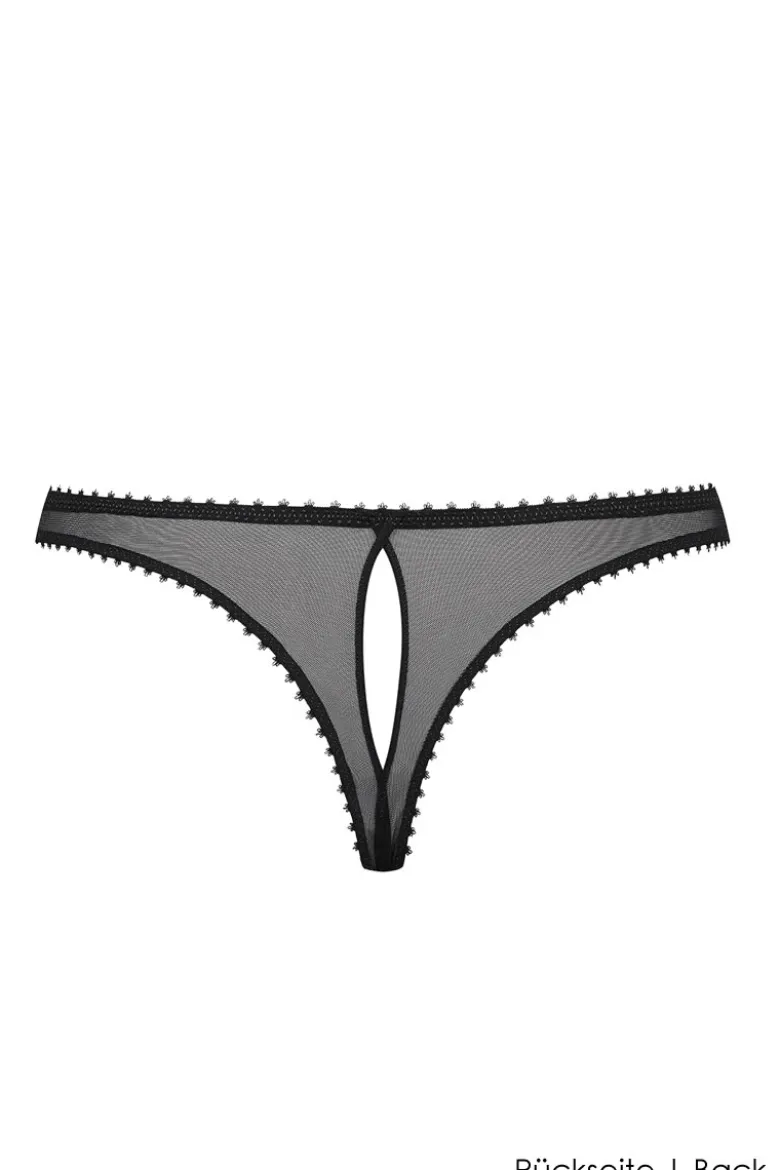 Maison Close - Accroche Coeur String Ouvert - Schwarz