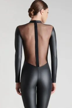 Maison Close - Chambre Noire Catsuit Ouvert - Wetlook Schwarz