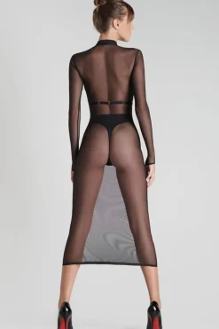 Maison Close - Corps a Corps Midi Dress mit Harness - Schwarz