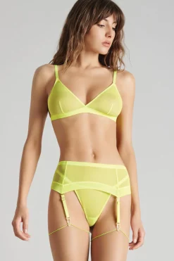 Maison Close - Corps a Corps Neon Triangel BH - Gelb/Gold