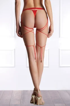 Maison Close - French Kiss Ouvert Set Panty - Rot
