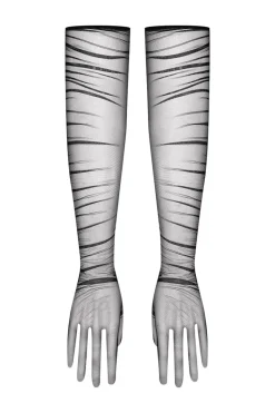 Maison Close - Nuit Fauve Langarm Handschuhe - Schwarz