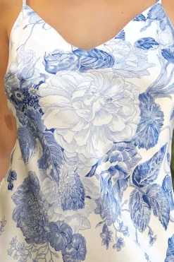 Marjolaine - Belle Seiden Negligee - Mehrfarbig