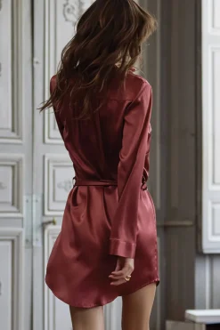 Marjolaine - Sophie Seidenbluse - Bordeaux