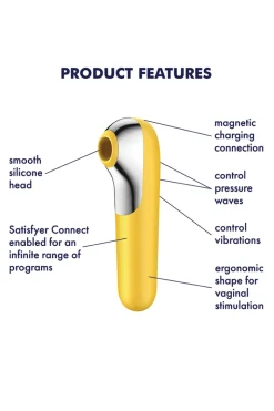 Satisfyer - Dual Love Druckwellenvibrator - Gelb